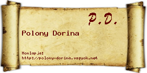 Polony Dorina névjegykártya